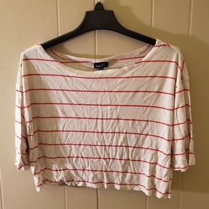 💝 5/$20 Rue 21 Red and White Crop Top *Size XL *